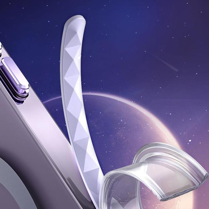 Kingxbar - Kingxbar iPhone 14 Plus Skal Magsafe PQY Ice Crystal - Silver