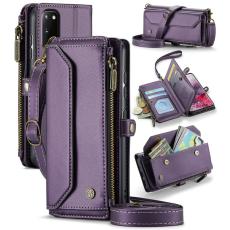 Caseme - CASEME Pl&aring;nboksfodral Konstl&auml;der f&ouml;r Samsung Galaxy S20 4G/5G - Lila