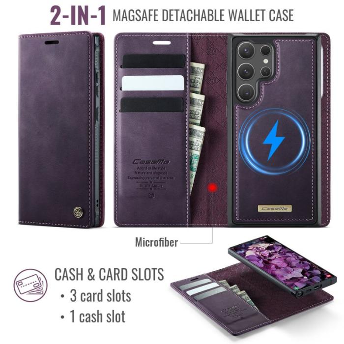 Caseme - CASEME C49 Fodral till Samsung Galaxy S25 Ultra MagSafe Lila