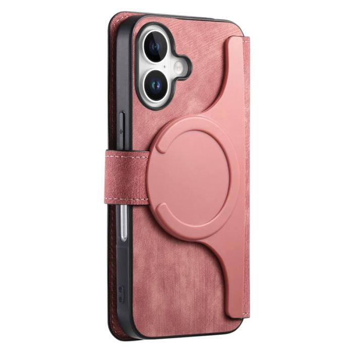 CASENEO - CASENEO iPhone 16 Plus Plånboksfodral Konstläder - Rosa