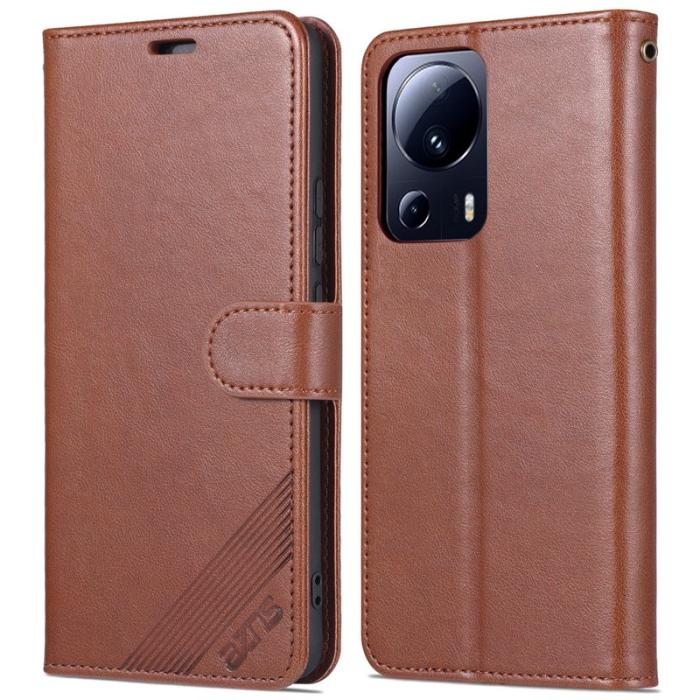AZNS - AZNS Xiaomi 13 Lite / Civi 2 5G Plånboksfodral Konstläder - Brun