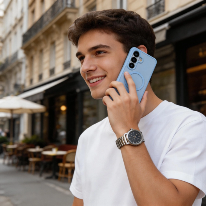 Tech-Protect - Tech-Protect Mobilskal För Galaxy S26 Magsafe Magmat - Matte Skyblå