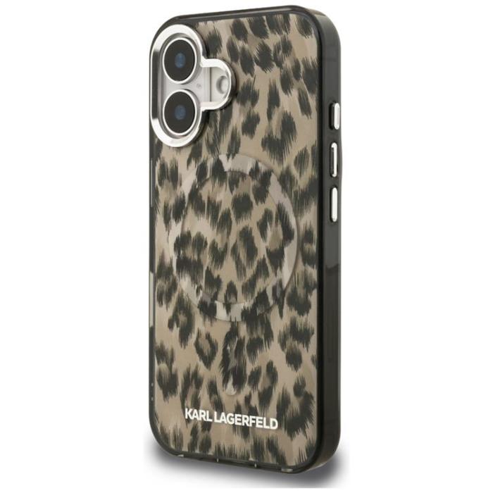 KARL LAGERFELD - Karl Lagerfeld iPhone 16 Mobilskal MagSafe IML Leopard - Brun