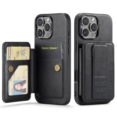 FIERRE SHANN - FIERRE SHANN 024 iPhone 16 Pro Fodral KonstL&auml;der - Svart
