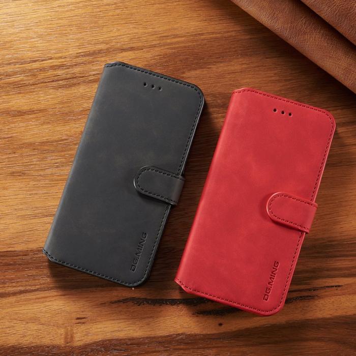 DG.MING - DG.MING Retro Wallet Mobilskal för iPhone XS 5.8 tum - Röd
