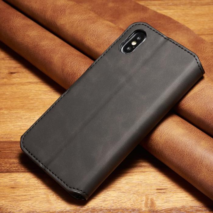 DG.MING - DG.MING Retro Wallet Mobilskal för iPhone XS 5.8 tum - Svart