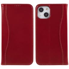FIERRE SHANN - FIERRE SHANN iPhone 14 Pl&aring;nboksfodral &Auml;kta l&auml;der - R&ouml;d