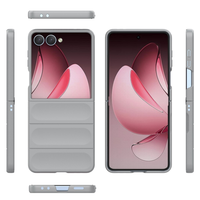 A-One Brand - Galaxy Z Flip 7 Mobilskal Anti-Drop TPU Rugged - Ljusgrå