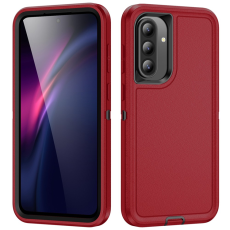 A-One Brand - Galaxy A56 5G Mobilskal Silikon EVA 3-i-1 Stötsäkert - Röd/Svart