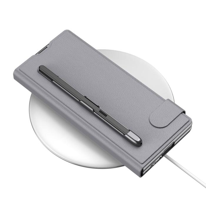 GKK - GKK Samsung Galaxy Z Fold6 Fodral PC+PU - Grå