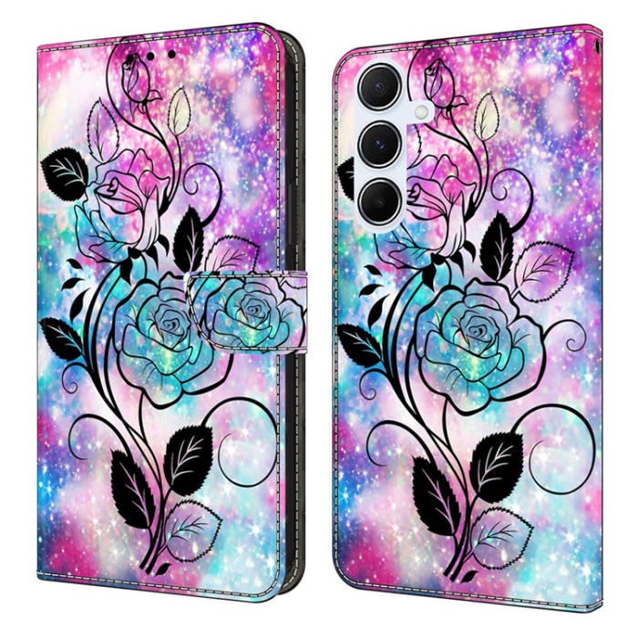A-One Brand - Galaxy A17/A26 Plånboksfodral PU-läder Pattern Printing - Flerfärgad