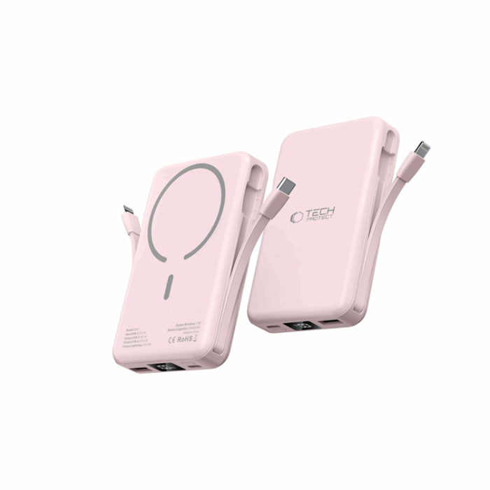 Tech-Protect - Tech-Protect Magsafe Powerbank 10000mAh PB31 LifeMag - Rosa