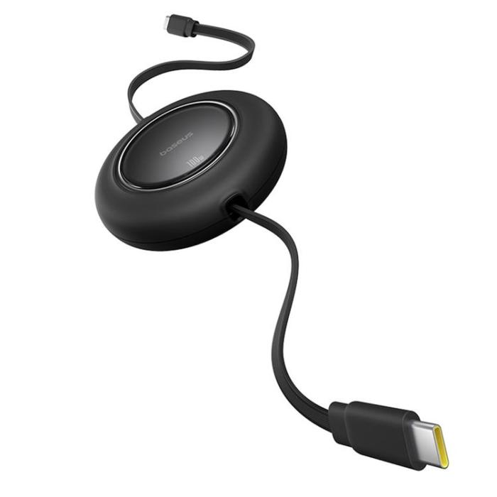 BASEUS - Baseus Infällbar USB-C till USB-C 100W Kabel 2m Free2Pull Mini