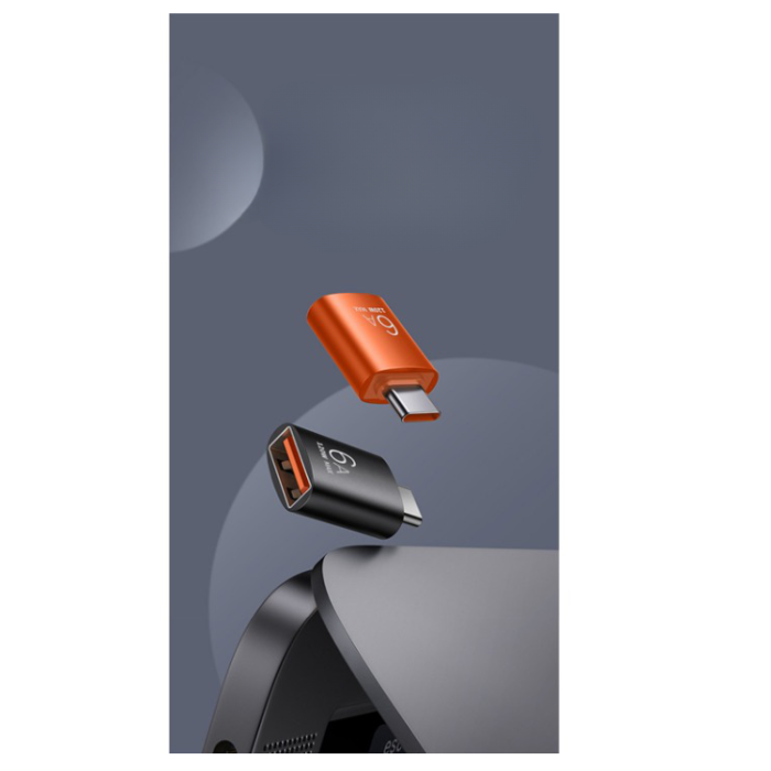 A-One Brand - Typ-C Hane till USB-A Hon Adapter - Silver