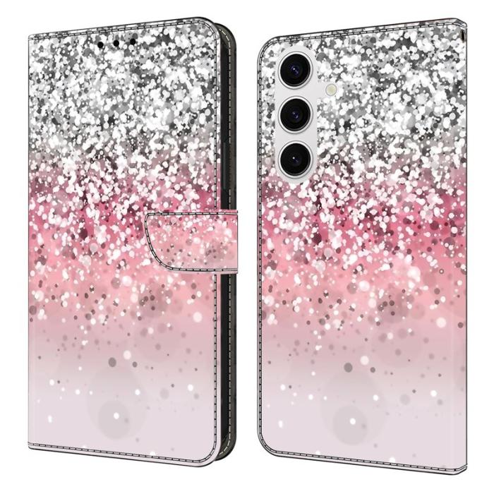 OEM - Samsung Galaxy S26 Fodral Magnetisk Stängning 3D Mönster Äkta Läder - Gradient