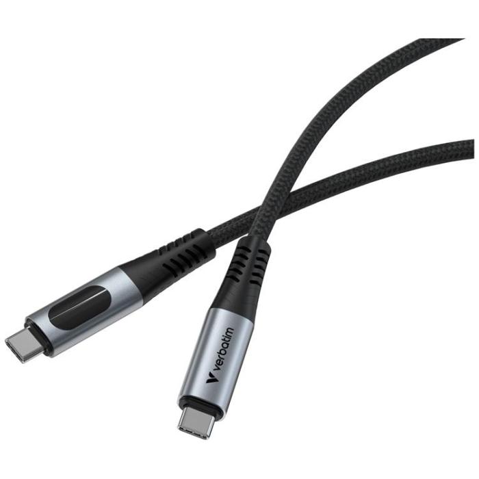 Verbatim - Verbatim USB-C Till USB-C 100W Kabel 120cm Sync & Charge - Svart
