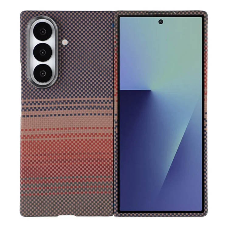 Mobilskal till Galaxy Z Fold 7 5G Aramid Fiber Gradient - Sunset Gul | 2353 | AlltMobil