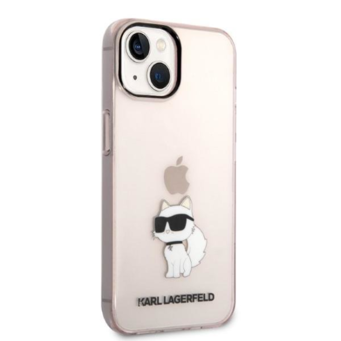 KARL LAGERFELD - Karl Lagerfeld iPhone 14 Plus Skal Ikonik Choupette - Rosa