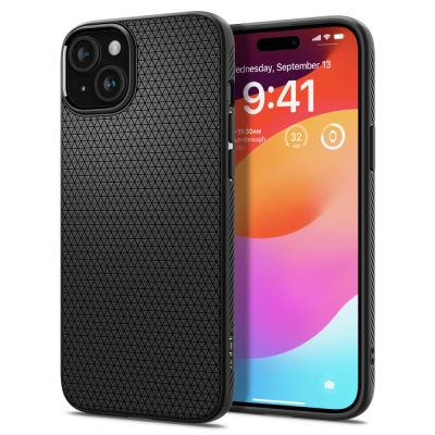 Spigen iPhone 15 Plus Mobilskal Liquid Air - Matte Svart