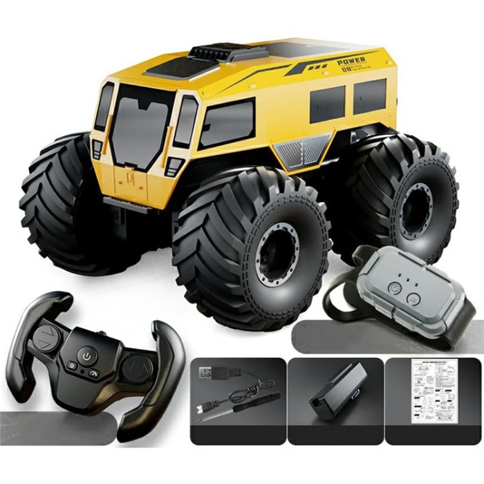 OEM - Fjärrkontroll för Crawler Bil Leksaksfordon Dubbla Batteri - Gul