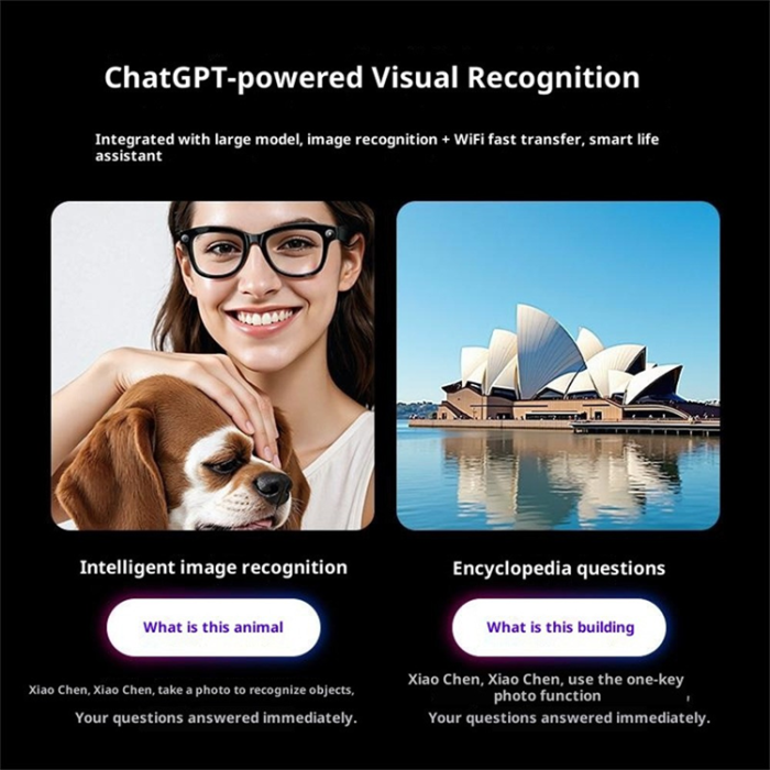 Yesido - YESIDO Vattentäta Smart AI-Glasögon med HD-kamera IO42 IP67