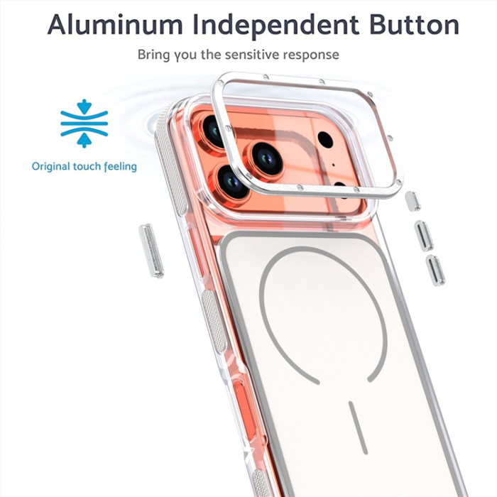 A-One Brand - iPhone 17 Pro Mobilskal MagSafe Dual Färg Shockproof - Vit