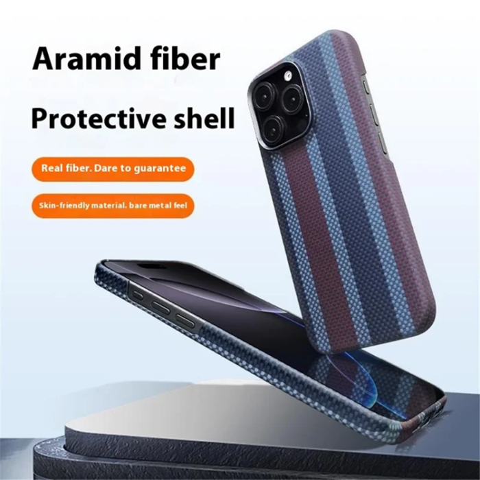 A-One Brand - iPhone 16 Pro Mobilskal Magsafe Aramid Fiber Tri Color