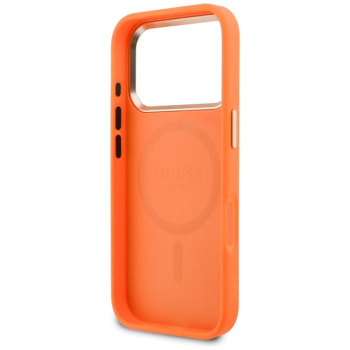 Guess - Guess Mobilskal För iPhone 17 Pro MagSafe Perforated 4G - Orange