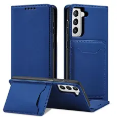 OEM - Galaxy S22 Plus Plånboksfodral Magnet Stand - Blå