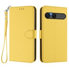 A-One Brand - Sony Xperia 10 VII Plånboksfodral Med Handledsrem - Gul