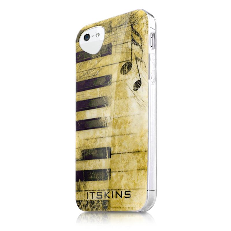 ITSkins Phantom FlexiCase Skal till Apple iPhone 5/5S/SE - Piano + Skärmskydd | 2353 | AlltMobil