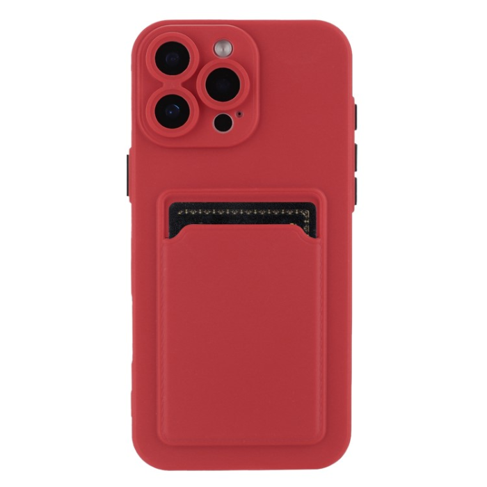 A-One Brand - iPhone 16 Pro Mobilskal Korthållare TPU - Hagtornsröd