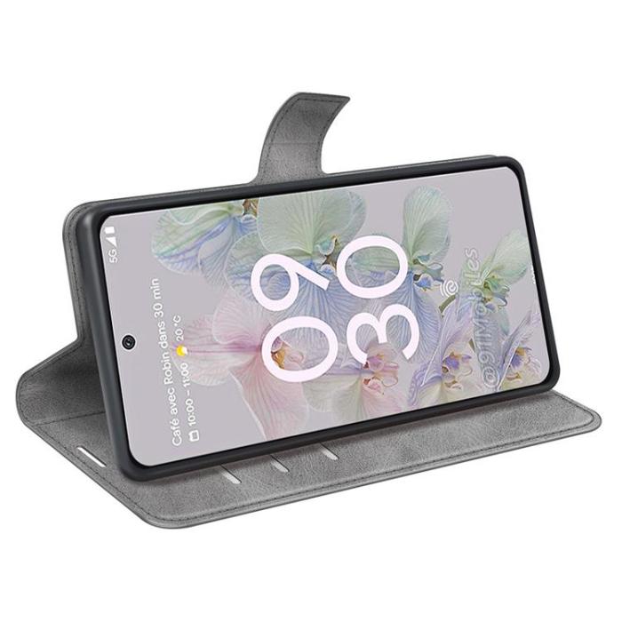 A-One Brand - Google Pixel 6a Plånboksfodral Magnetic Folio Flip - Grå