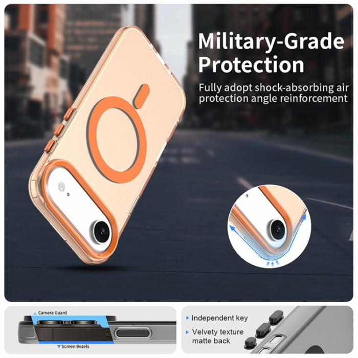 A-One Brand - iPhone 17 Air Mobilskal MagSafe Anti Drop Hybrid - Orange