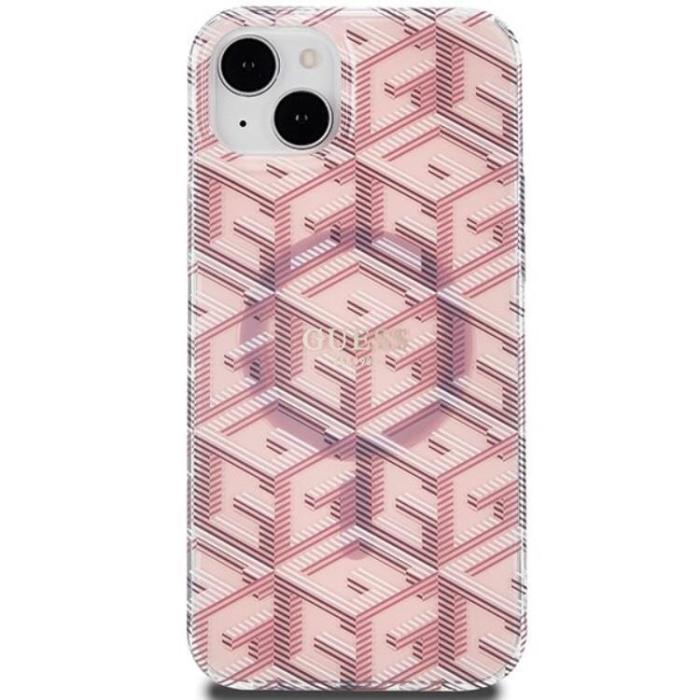 Guess - Guess iPhone 15/14/13 Mobilskal Magsafe IML GCube - Rosa