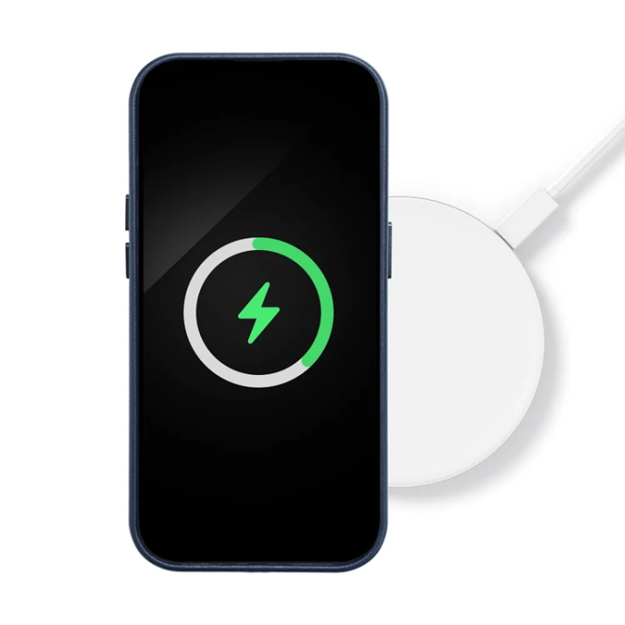 OEM - iPhone 16 Mobilskal Magsafe Läder - Blå