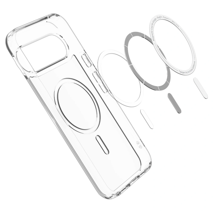 Spigen - Spigen Google Pixel 10/10 Pro Mobilskal Magsafe Ultra Hybrid - Clear/Vit