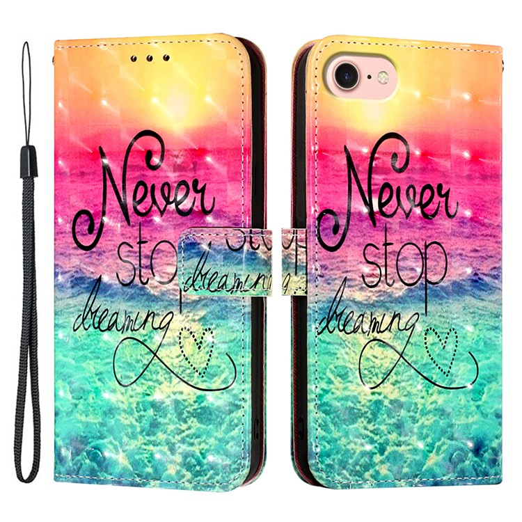 iPhone 16e Plånboksfodral Printing Pattern Med Rem | 2353 | AlltMobil