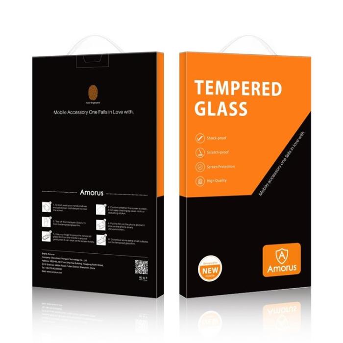 AMORUS - [1-PACK] AMORUS Galaxy Xcover 6 Pro Härdat Glas Skärmskydd Full Glue - Svart