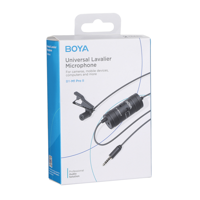 BOYA - BOYA Trådbunden Lavaliermikrofon BY-M1 Pro II - Svart