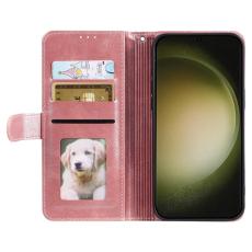 OEM - Samsung Galaxy A37 Pl&aring;nboksfodral Konstl&auml;der Anti-Fall - Ros&eacute;guld