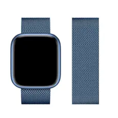 Forcell - Forcell Apple Watch (42/44/45/49mm) Armband F-Design - Blå