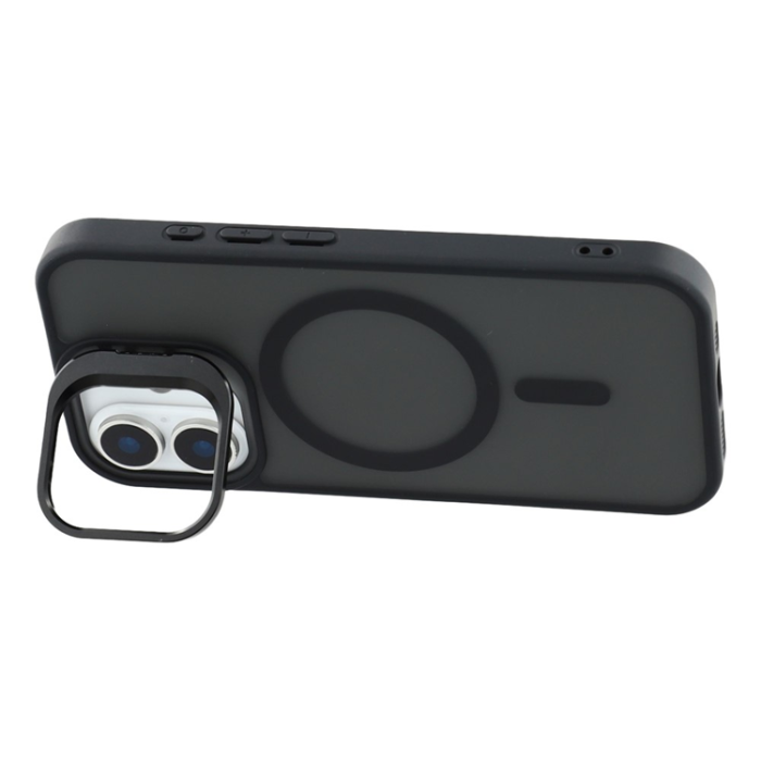 A-One Brand - iPhone 17 Mobilskal MagSafe Lins Kickstand - Titansvart