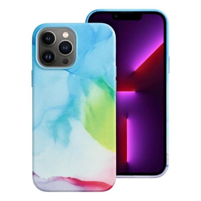 OEM - iPhone 13 Pro Magsafe Mobilskal Läder - Multicolor Splash