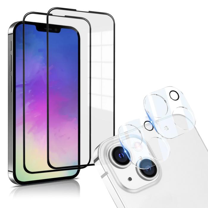 OEM - iPhone 13 Mini [4-PACK] 2 X Kameralinsskydd Glas + 2 X Härdat Glas