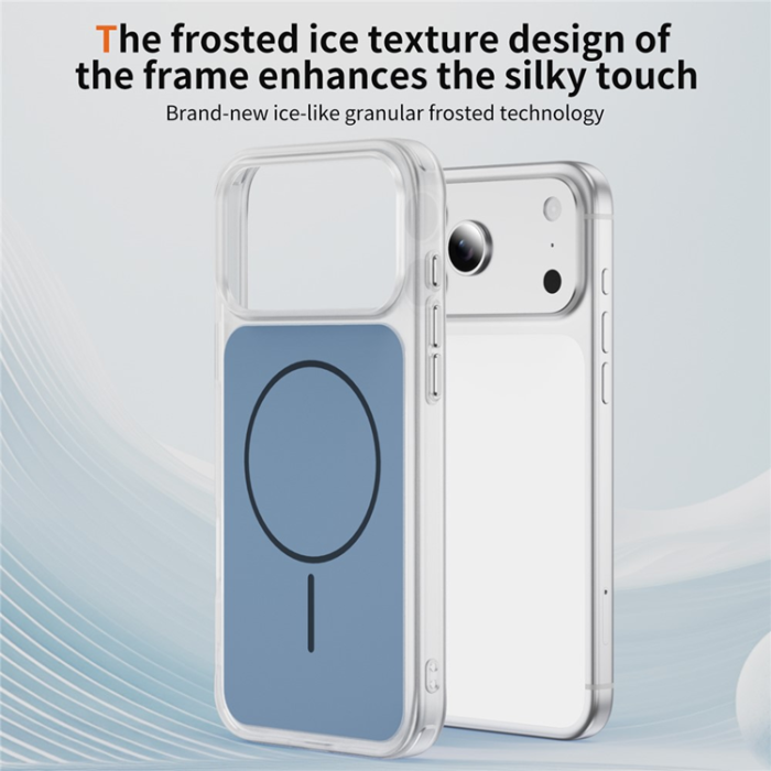 A-One Brand - iPhone 17 Pro Max Mobilskal MagSafe Skin Touch TPU PC - Blå