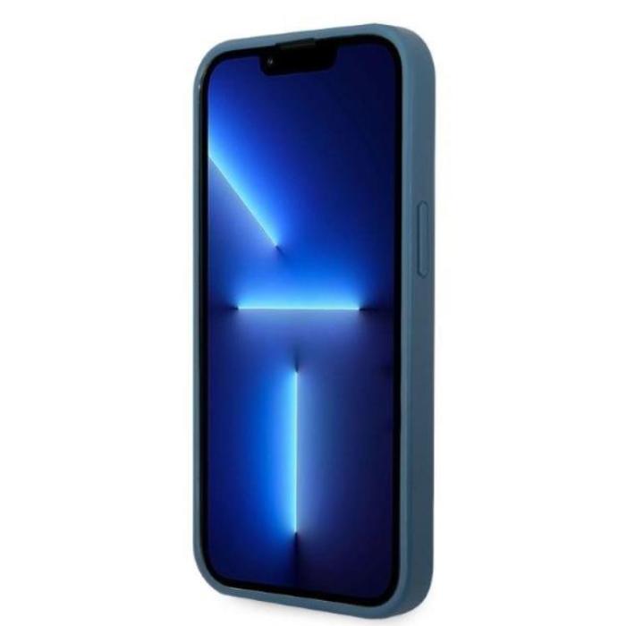 Guess - Guess iPhone 13 mini Skal Korthållare Triangle Logo - Blå