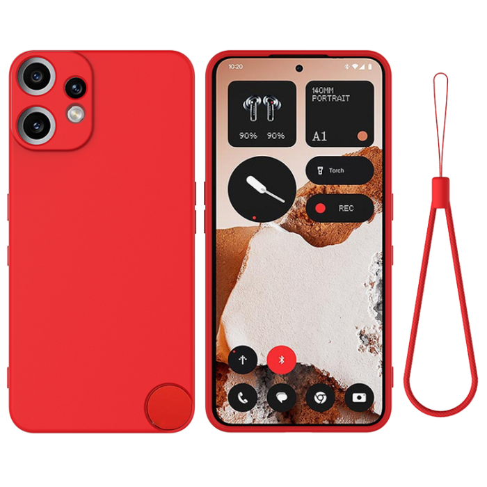 A-One Brand - Nothing CMF Phone 2 Pro Mobilskal Liquid Silikon med Handrem