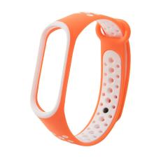 OEM - Dots Ersättningsarmband till Xiaomi Mi Band 4/3 - Orange / Vit