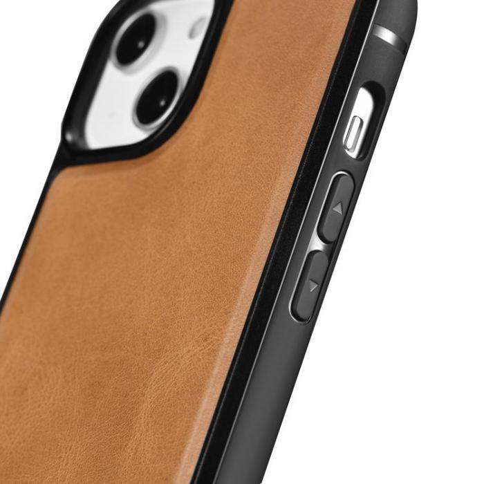 ICARER - iCarer iPhone 14 Pro Skal Magsafe Äkta Läder - Ljusbrun